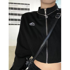Crop sweater techwear
