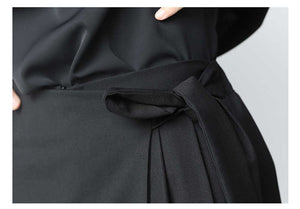 Pleated Long Techwear Trousers