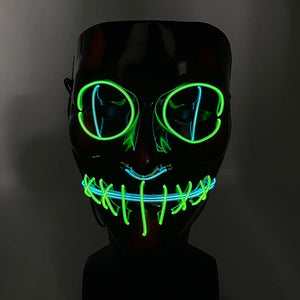 Masque Cyberpunk Halloween Néon Led