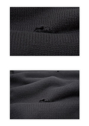 Ripped Techwear Sweaters Harajuku