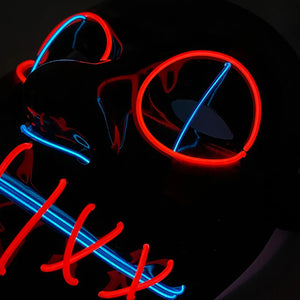 Masque Cyberpunk Halloween Néon Led