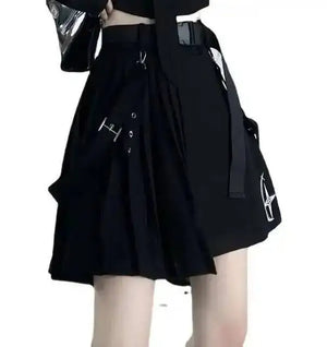 Two Pieces Set Techwear Skirt