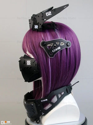 Cyberpunk Mechanical Wing Headband — women mechanical cyberpunk hair accessory