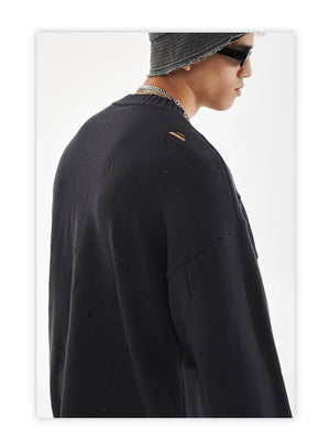 Ripped Techwear Sweaters Harajuku