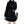 Person wearing a black outfit with unique designs