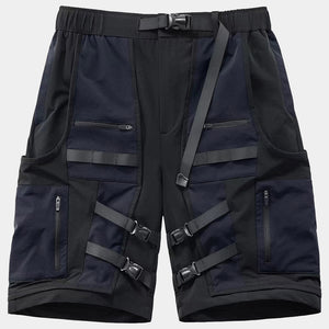 Navy Cargo Techwear Shorts