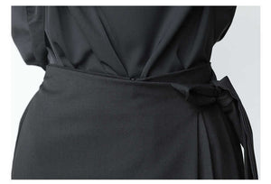 Pleated Long Techwear Trousers