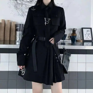 Two Pieces Set Techwear Skirt