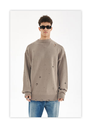 Ripped Techwear Sweaters Harajuku