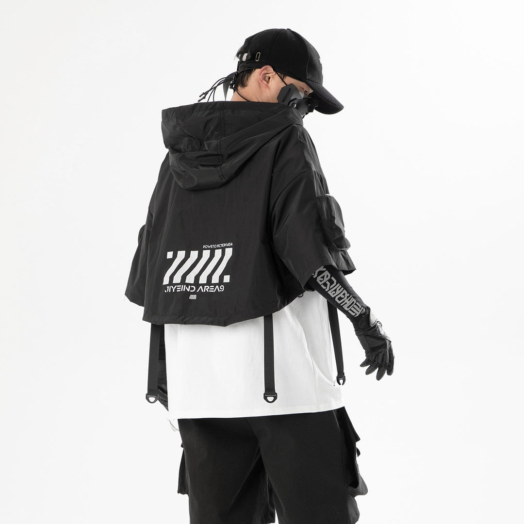 Techware Red Jacket Techwear Short Jacket Summer – CYBER TECHWEAR