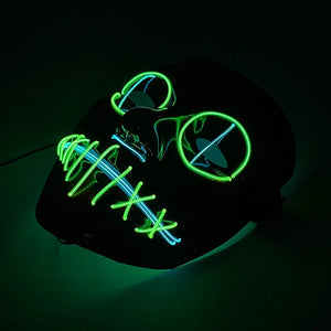 Masque Cyberpunk Halloween Néon Led