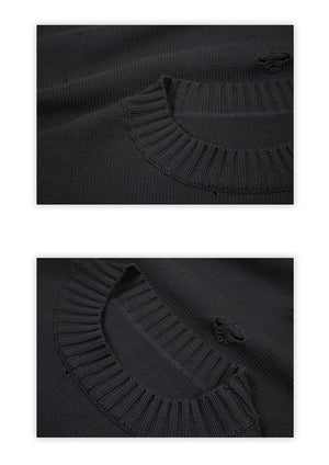Ripped Techwear Sweaters Harajuku