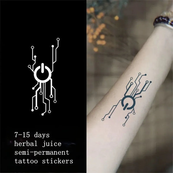 Minimalist cyberpunk tattoo