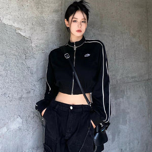 Crop sweater techwear