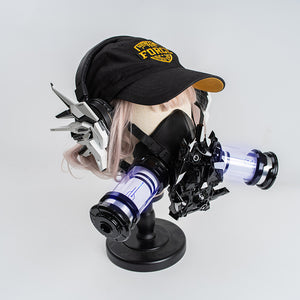 Cyberpunk white headphones