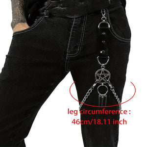 Goth Thigh Garter — women's black faux-leather goth garter accessory