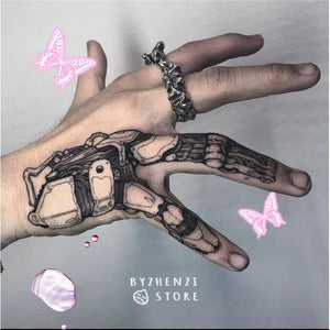 Cyberpunk hand tattoos