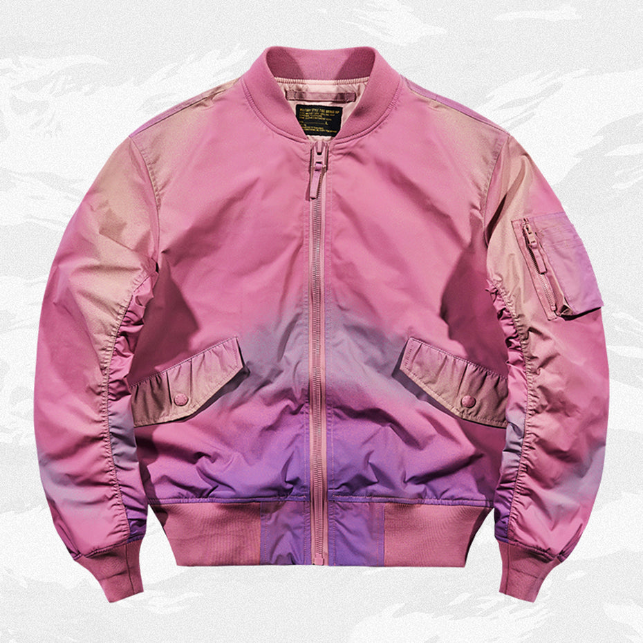  Fabric of the Universe Techwear Graphic Fashion Bomber Jacket  (US, Alpha, Small, Regular, Regular, Pink CRB-003 Crop Bomber) : Clothing,  Shoes & Jewelry