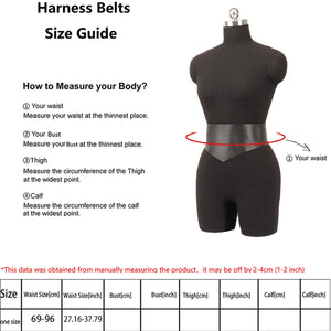 Goth PU Leather Waist Wide Belt — women's black faux-leather goth belt accessory