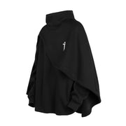 Two Piece Cloak Hoodie Cyberpunk Black