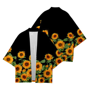 Male kimono sunflowers