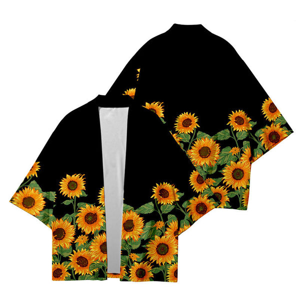 Male kimono sunflowers