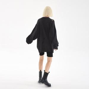 Ripped Techwear Sweaters Harajuku