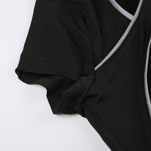 Techwear Bodysuit Striped