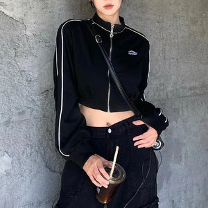 Crop sweater techwear