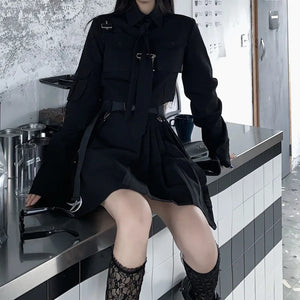 Two Pieces Set Techwear Skirt