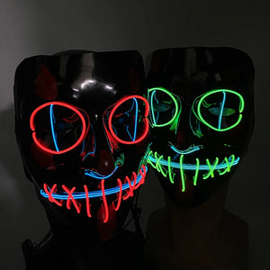 Masque Cyberpunk Halloween Néon Led
