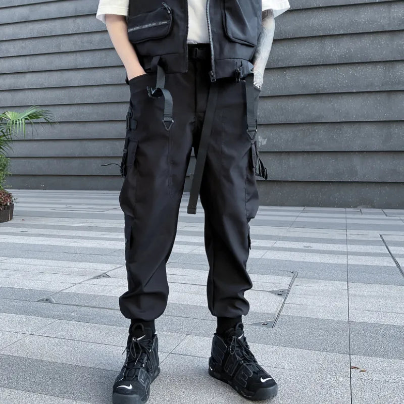 Grey Desert Camo Pants Techwear Cyberpunk Cargo Streetwear -  Israel