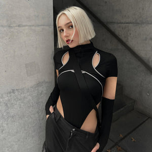 Techwear Bodysuit Striped