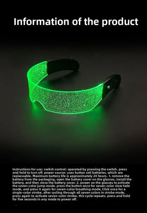 Cyberpunk Party LED Glasses