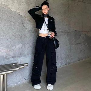 Crop sweater techwear