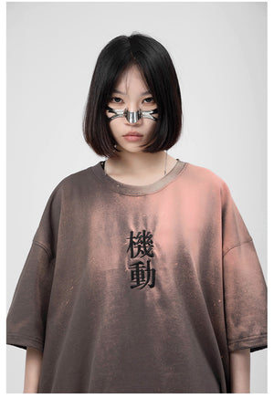 Embroidery Techwear T-Shirt Casual