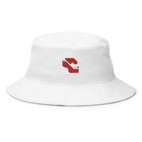 Gładki casualowy biały bucket hat
