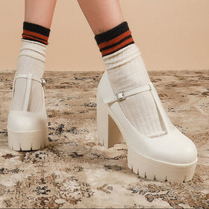 T Strap Shoes Y2K