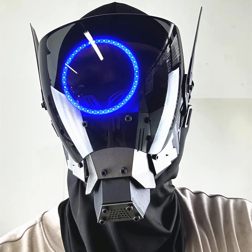 future motorcycle helmet technology Techwear Futuristic Cyberpunk Helmet – Cyber Techwear