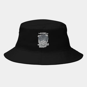 Urban Casual Skull Black Bucket Hat