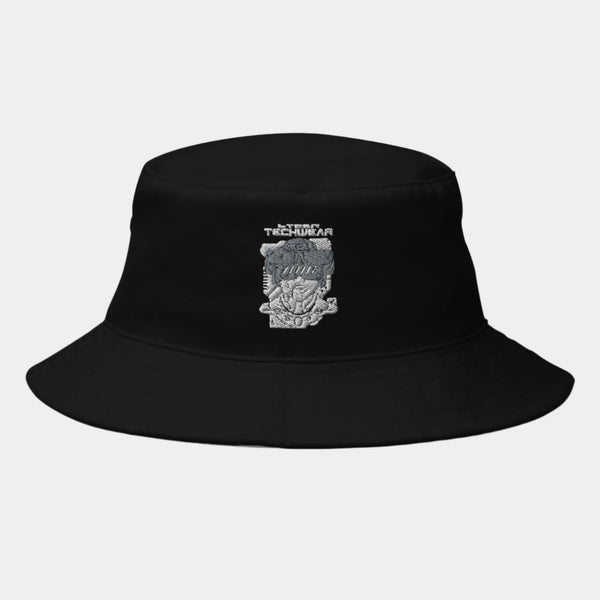 Urban Casual Skull Black Bucket Hat