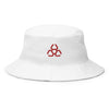 Sombrero de pescador blanco con calavera urbana informal