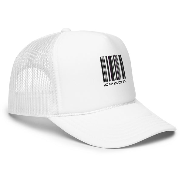 White Barcode Trucker Hat