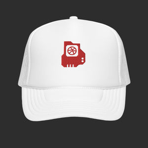 White Dribble Trucker Hat