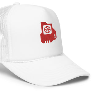 White Dribble Trucker Hat