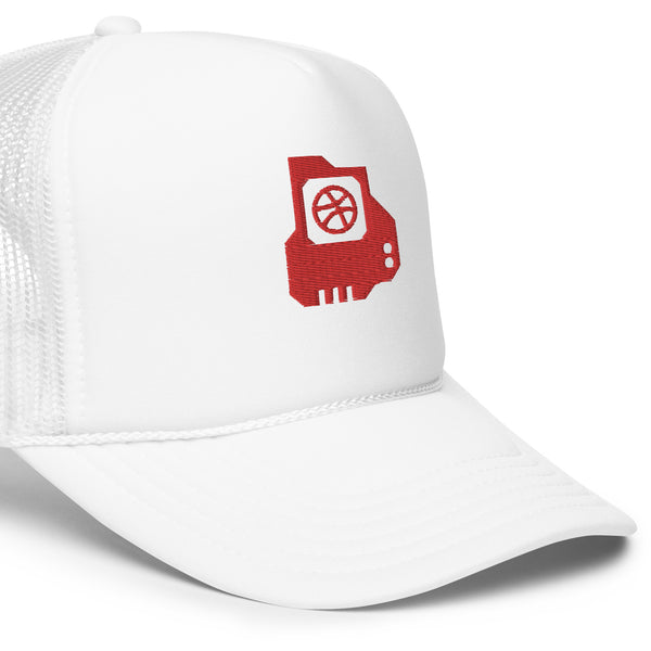 White Dribble Trucker Hat