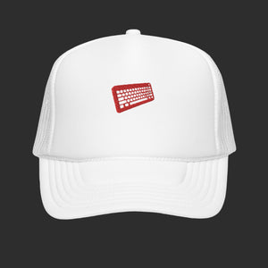 White Keyboard Trucker Hat