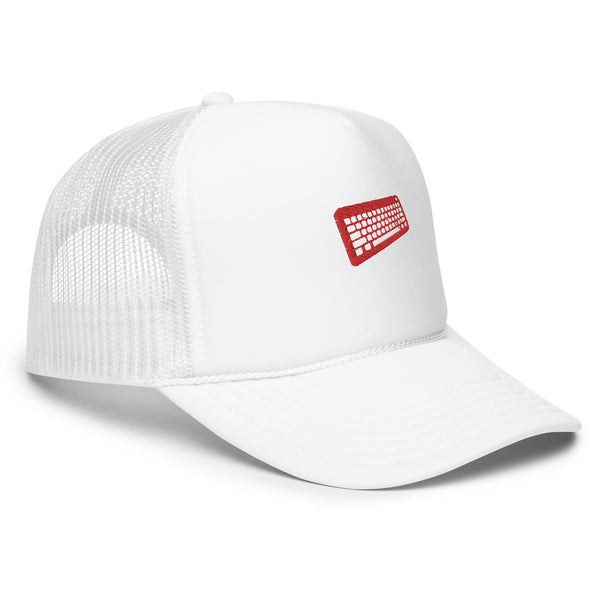 White Keyboard Trucker Hat