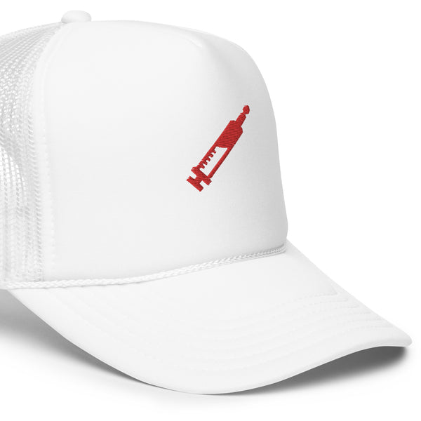 White Stim Trucker Hats