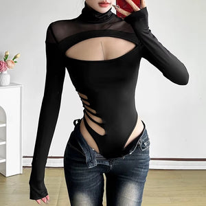 Women Y2K Cut Out Bodysuit